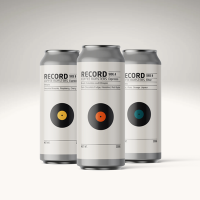 Mixed 4 pack of specialty coffee beans from Record Coffee Roasters, Margaret River